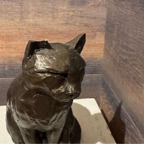 Two FIRTH Sculptures YUM-YUM Cat Sitting & Tinkerbell Paul Jenkins Feline - Picture 5 of 12